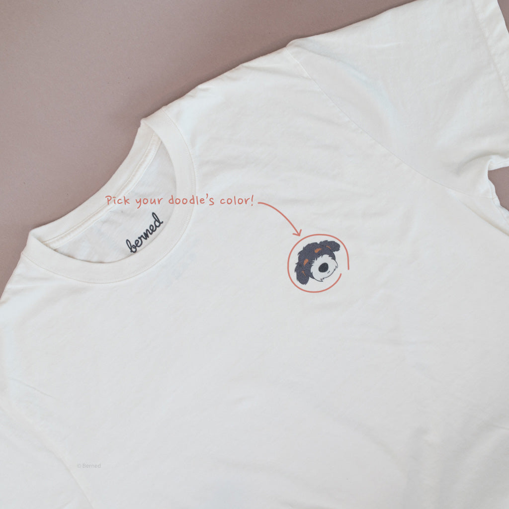 Mini Doodle Face T-Shirt - pick your own doodle color!